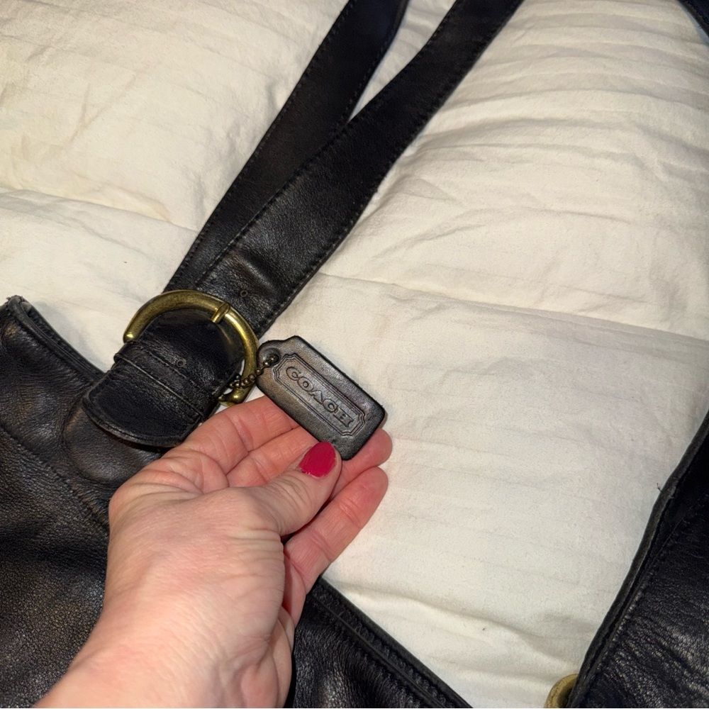 COACH SOHO WAVERLY LAFAYETTE Vintage Black Leather Lg Purse Tote, No J4D-4133 - Picture 3 of 14